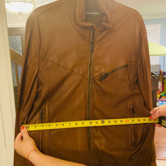 Giorgio Armani leather jacket men size medium - Picture 5 of 7